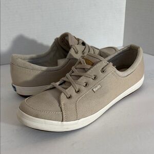 Keds Taupe Canvas Low-Top Sneakers